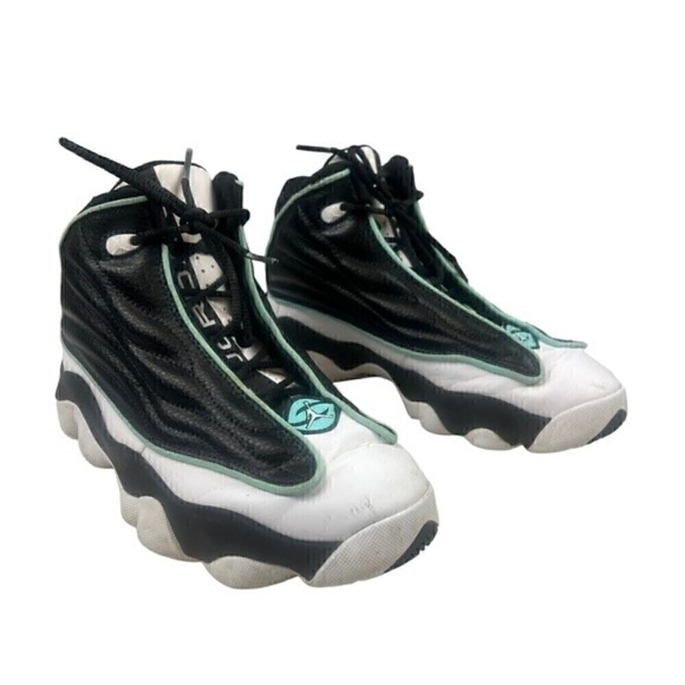 Jordan Pro Strong Hightop Sneakers Trainers Black / Tiffany Blue Youth Size 5.5
